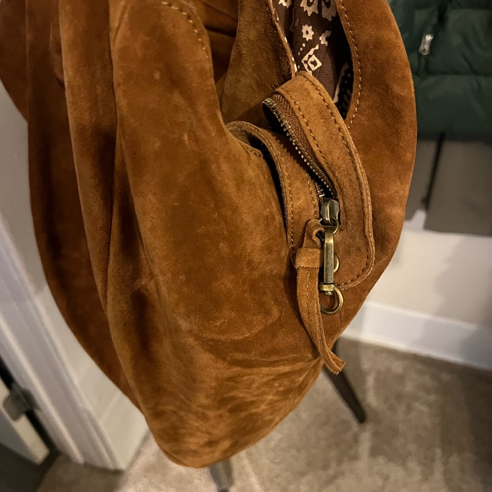 Free People Tan Suede Tote Bag - Picture 7 of 8